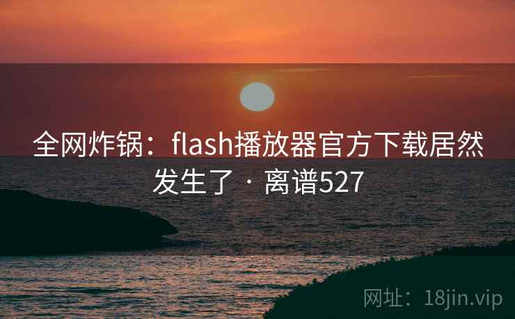 全网炸锅:flash播放器官方下载居然发生了 · 离谱527 第2张 全网炸锅:flash播放器官方下载居然发生了 · 离谱527 第2张